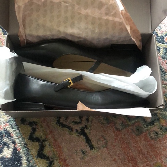 Franco Sarto Nalin Pointed Toe Flat Black Mary Jane Flats Leather Style Loafer - Picture 12 of 13